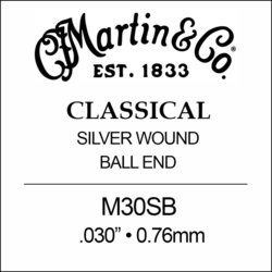 Струны Martin Classical Silver Wound Single 30