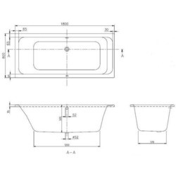 Ванна Villeroy & Boch Omnia Architectura 180x80 BA180ARA2V-01