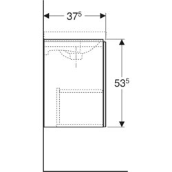 Тумба под умывальник Geberit Acanto 45 500.608.01.2