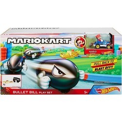 Автотрек / железная дорога Hot Wheels Bullet Bill Launcher and Mario Kart Vehicle GKY54
