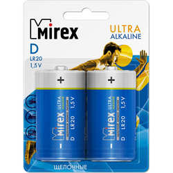 Аккумулятор / батарейка Mirex 2xD Ultra Alkaline