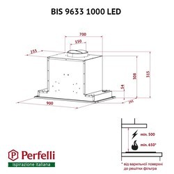 Вытяжка Perfelli BIS 9633 I 1000 LED