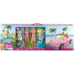 Кукла Barbie Gift Set with Convertible Car Pool GJB71