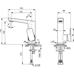 Смеситель Ideal Standard Tonic II A6333AA