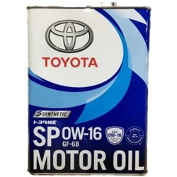 Моторное масло Toyota Motor Oil 0W-16 SP 4L