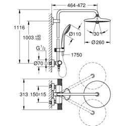 Душевая система Grohe Euphoria System 260 27615002