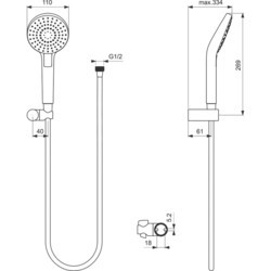 Душевая система Ideal Standard Ceraflex BC447AA
