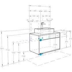 Тумба под умывальник Aquaton Loft Urban 80 1A247601LQX60