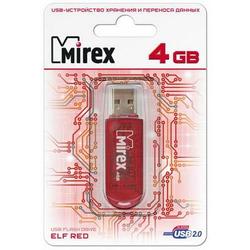 USB Flash (флешка) Mirex ELF 4Gb (красный)