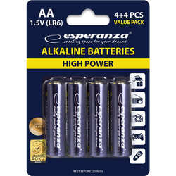Аккумулятор / батарейка Esperanza High Power 8xAA