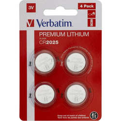 Аккумулятор / батарейка Verbatim Premium 4xCR2025