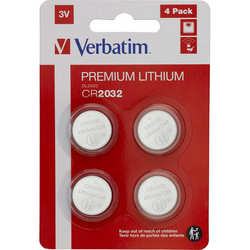Аккумулятор / батарейка Verbatim Premium 4xCR2032
