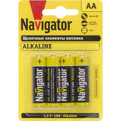 Аккумулятор / батарейка Navigator Alkaline 4xAA