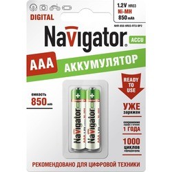 Аккумулятор / батарейка Navigator 2xAAA 850 mAh