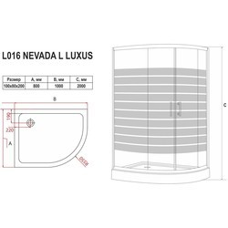 Душевая кабина Luxus Nevada L016 L