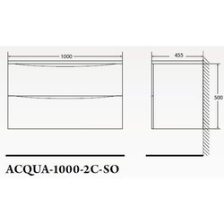 Тумба под умывальник BelBagno Acqua 100 ACQUA-1000-2C-SO-BL