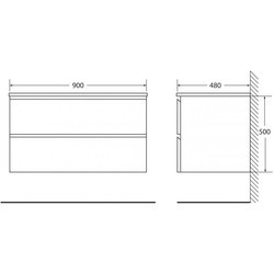 Тумба под умывальник BelBagno Luce 90 LUCE-900-2C-SO-SCM