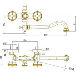 Душевая система Bronze de Luxe Royal 10121DR