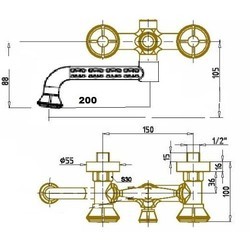 Душевая система Bronze de Luxe Royal 10121PR