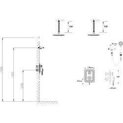 Душевая система Bronze de Luxe Windsor 10138/1R