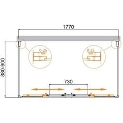 Душевая кабина Cezares Molveno-AH-22-180/80-C-Cr-IV 180x80