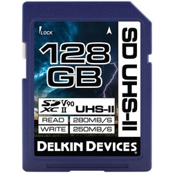 Карта памяти Delkin Devices Cinema SDXC UHS-II 128Gb