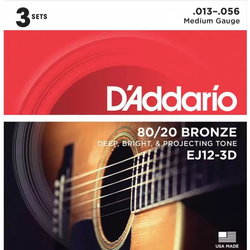Струны DAddario 80/20 Bronze 3D 13-56