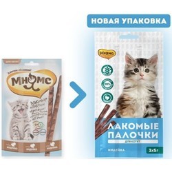 Корм для кошек Mnyams Dainties Sticks Kitten Turkey 0.09 kg