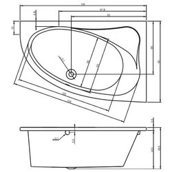 Ванна RIHO Lyra 140x90