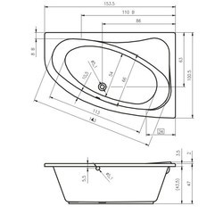 Ванна RIHO Lyra 140x90