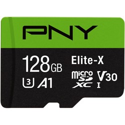 Карта памяти PNY Elite-X microSDXC Class 10 U3 V30 128Gb