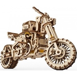 3D пазл UGears Motorcycle Scramber with a Stroller 70137