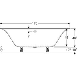 Ванна Geberit Soana Slim rim Duo