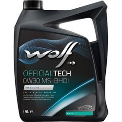 Моторное масло WOLF Officialtech 0W-30 MS-BHDI 5L