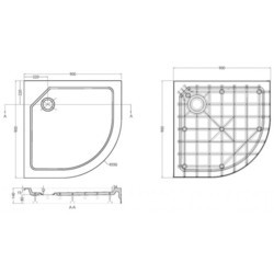 Душевой поддон Cezares TRAY-SMC-R-90-550-150-W