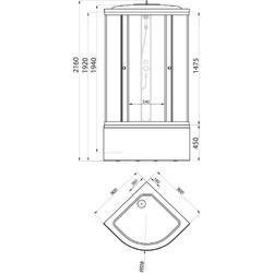 Душевая кабина Triton Ultra B 90x90x216