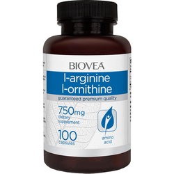 Аминокислоты Biovea L-Arginine/L-Ornithine 750 mg