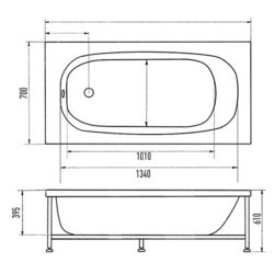 Ванна EUROLUX Lait 150x70 E1015070017