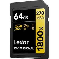 Карта памяти Lexar Professional 1800x UHS-II SDXC 64Gb