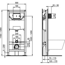 Инсталляция для туалета Ideal Standard Esedra AquaBlade T386401 WC