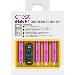 Зарядка аккумуляторных батареек Efest IMate R4
