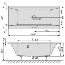 Ванны Duscholux Ancona Trend 180x80