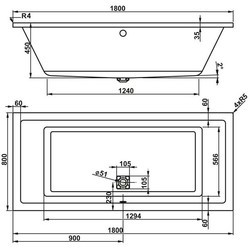 Ванна Vagnerplast Cavallo 170x75