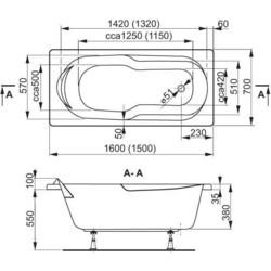 Ванна Vagnerplast Nymfa 160x70