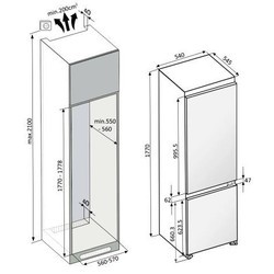 Встраиваемый холодильник VENTOLUX BRF 177-243FF