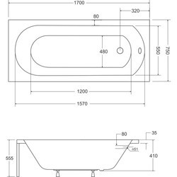 Ванны Besco Intrica 170x75 WAIN-170-PK