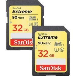 Карта памяти SanDisk Extreme SDHC Class 10 UHS-I U3 2-Pack