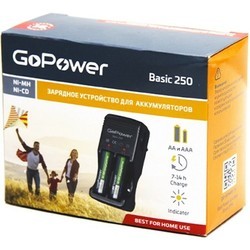 Зарядки аккумуляторных батареек GoPower Basic 250