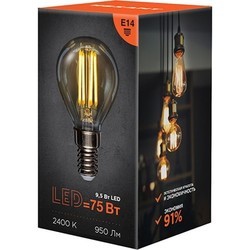 Лампочки REXANT GL45 9.5W 2400K E14 604-137 10 pcs