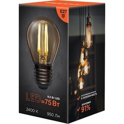Лампочки REXANT GL45 9.5W 2400K E27 604-138 10 pcs